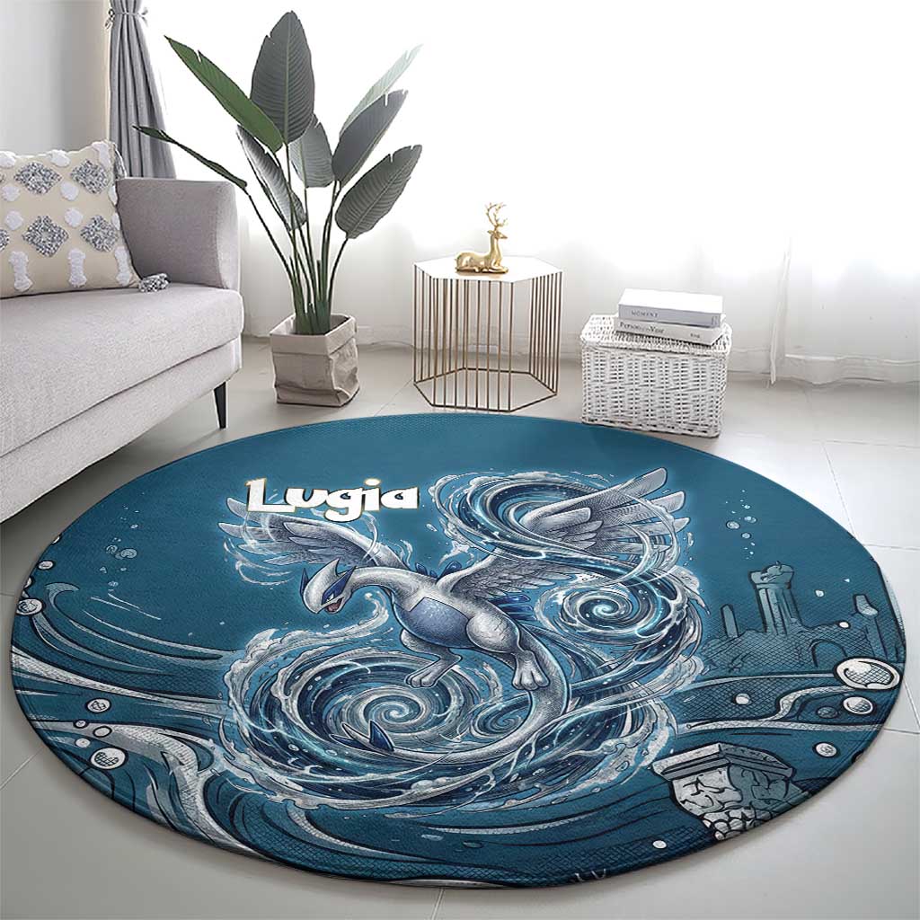 Lugia Legendary Round Carpet Lugia in the Lost Underwater Temple