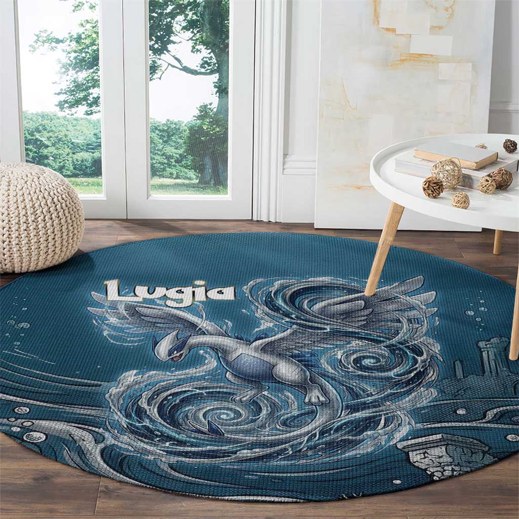 Lugia Legendary Round Carpet Lugia in the Lost Underwater Temple