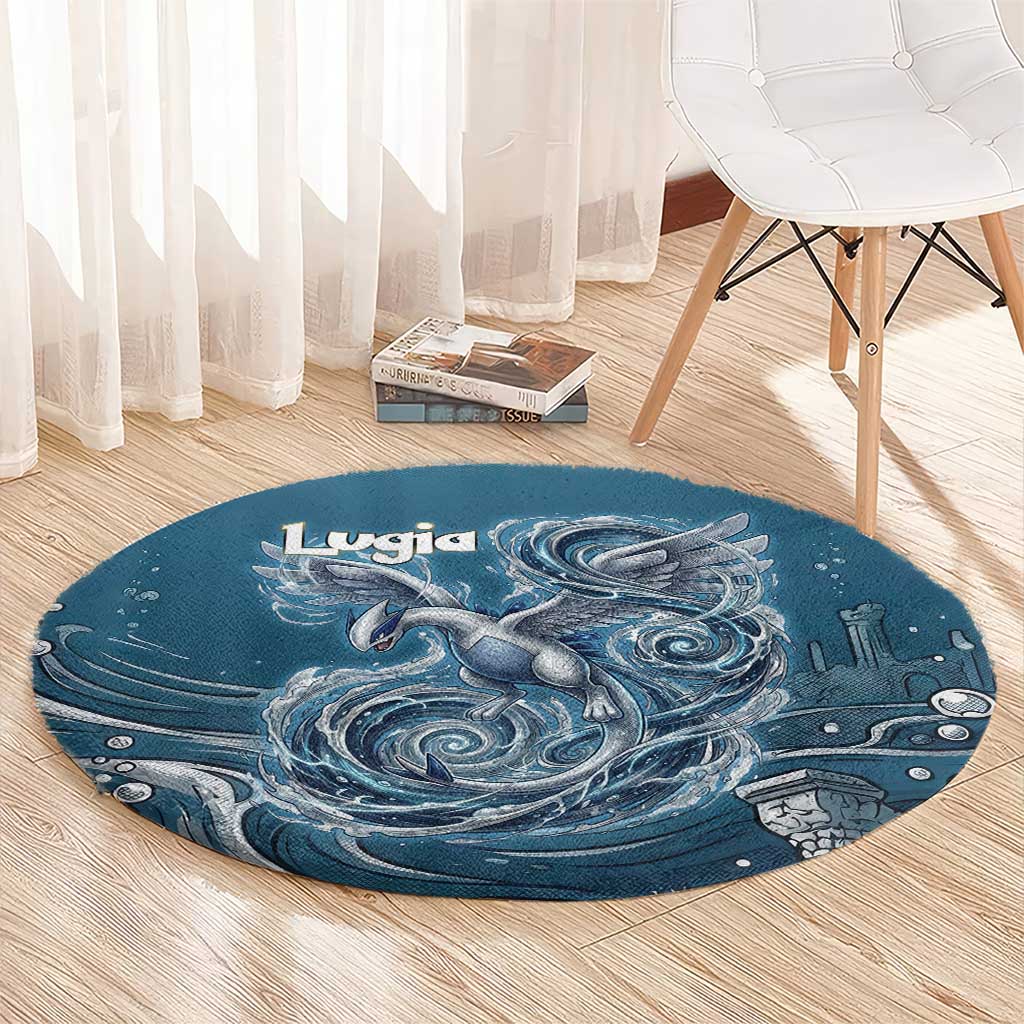 Lugia Legendary Round Carpet Lugia in the Lost Underwater Temple