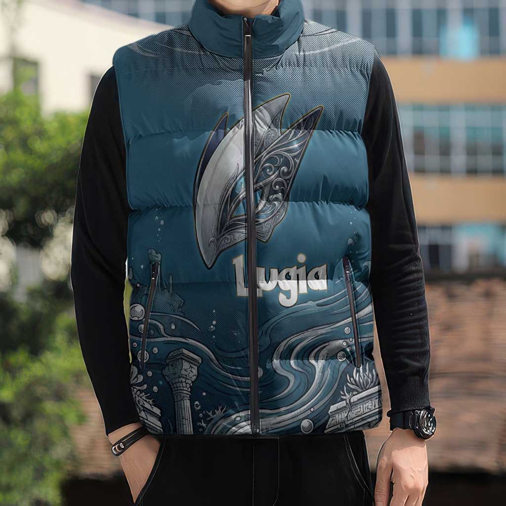 Lugia Legendary Sleeveless Puffer Jacket Lugia in the Lost Underwater Temple