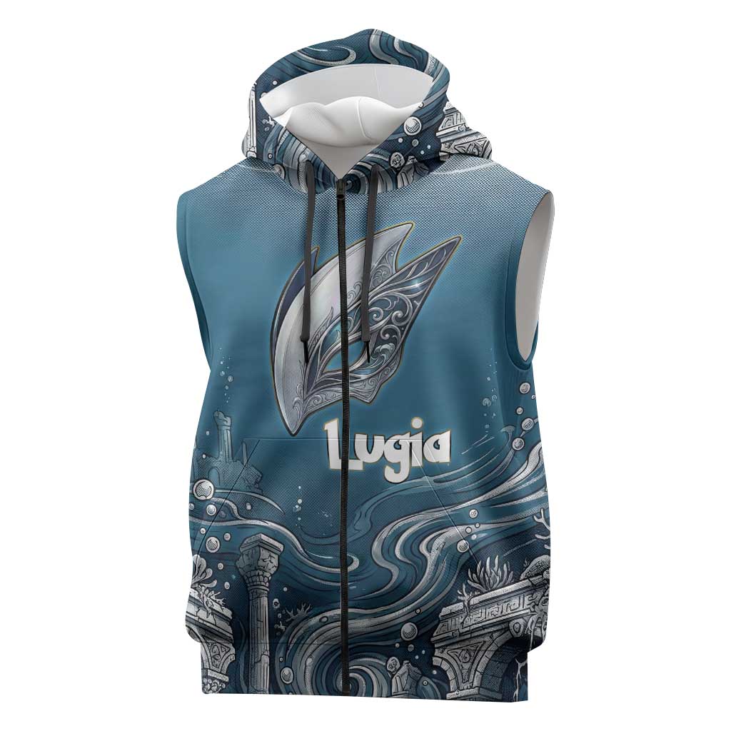 Lugia Legendary Sleeveless Zip Hoodie Lugia in the Lost Underwater Temple