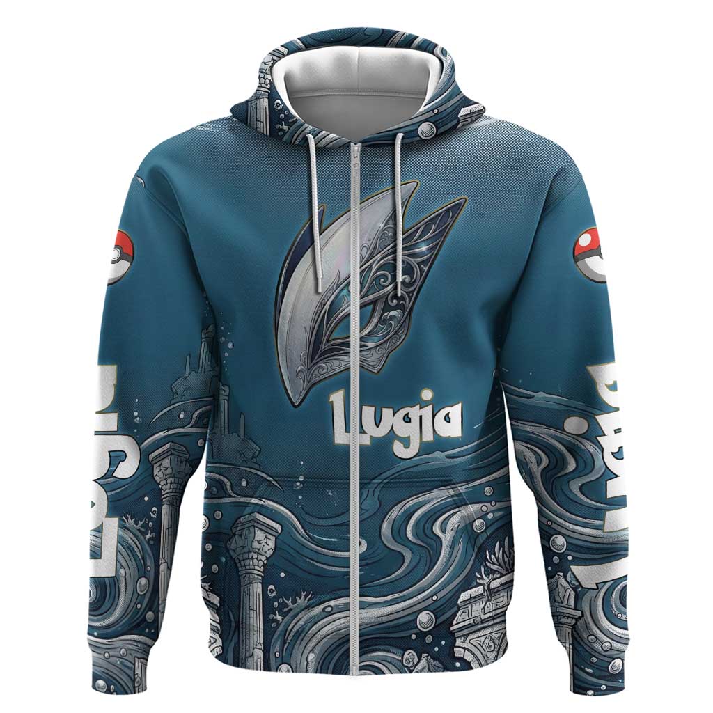 Lugia Legendary Zip Hoodie Lugia in the Lost Underwater Temple