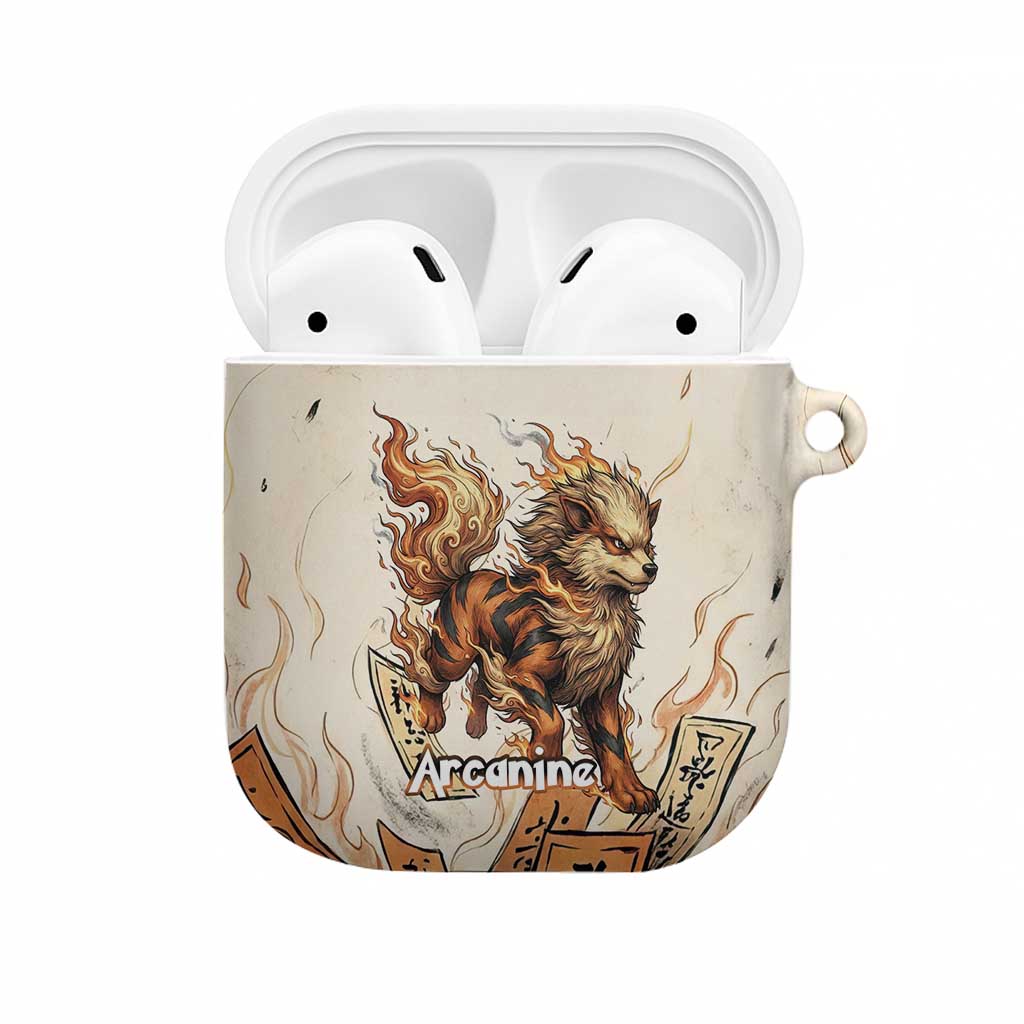 Arcanine AirPods Case Japanese Spell Tag Fire Art