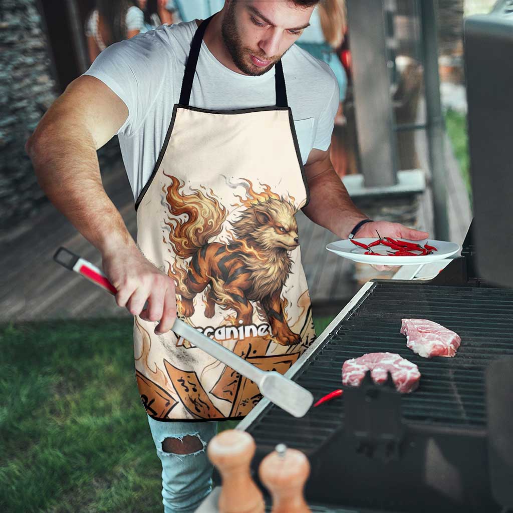 Arcanine Apron Japanese Spell Tag Fire Art