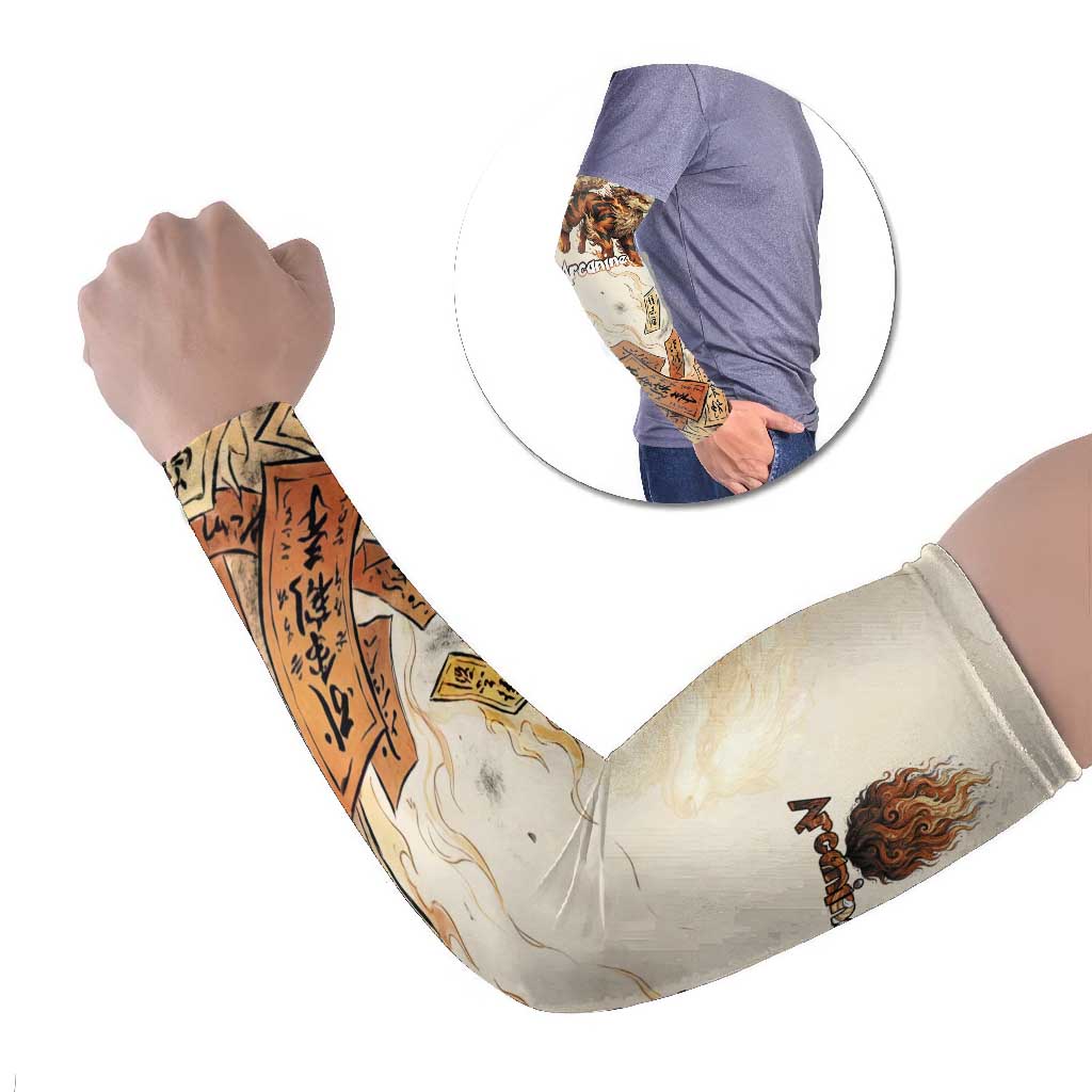 Arcanine Arm Sleeves Japanese Spell Tag Fire Art