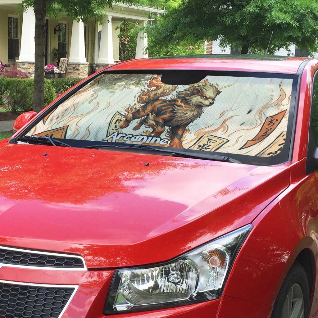 Arcanine Auto Sun Shade Japanese Spell Tag Fire Art