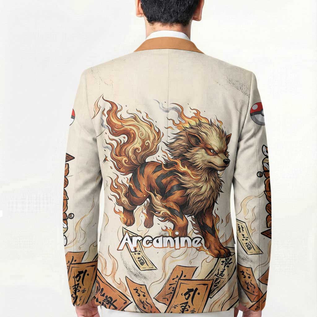 Arcanine Blazer Japanese Spell Tag Fire Art