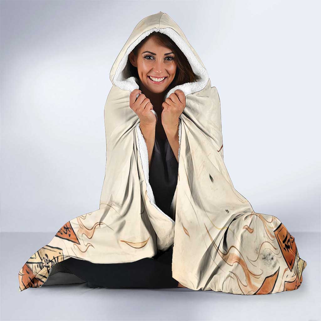 Arcanine Hooded Blanket Japanese Spell Tag Fire Art