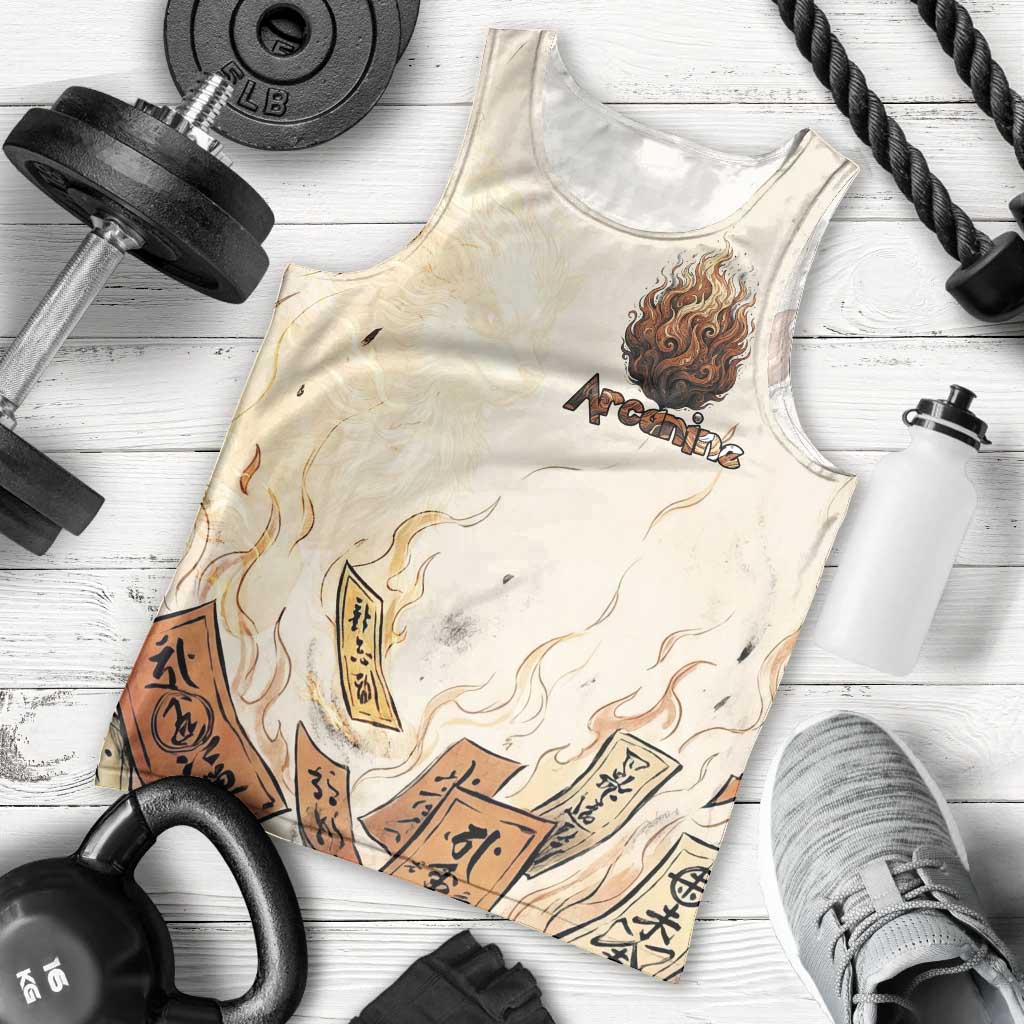 Arcanine Men Tank Top Japanese Spell Tag Fire Art