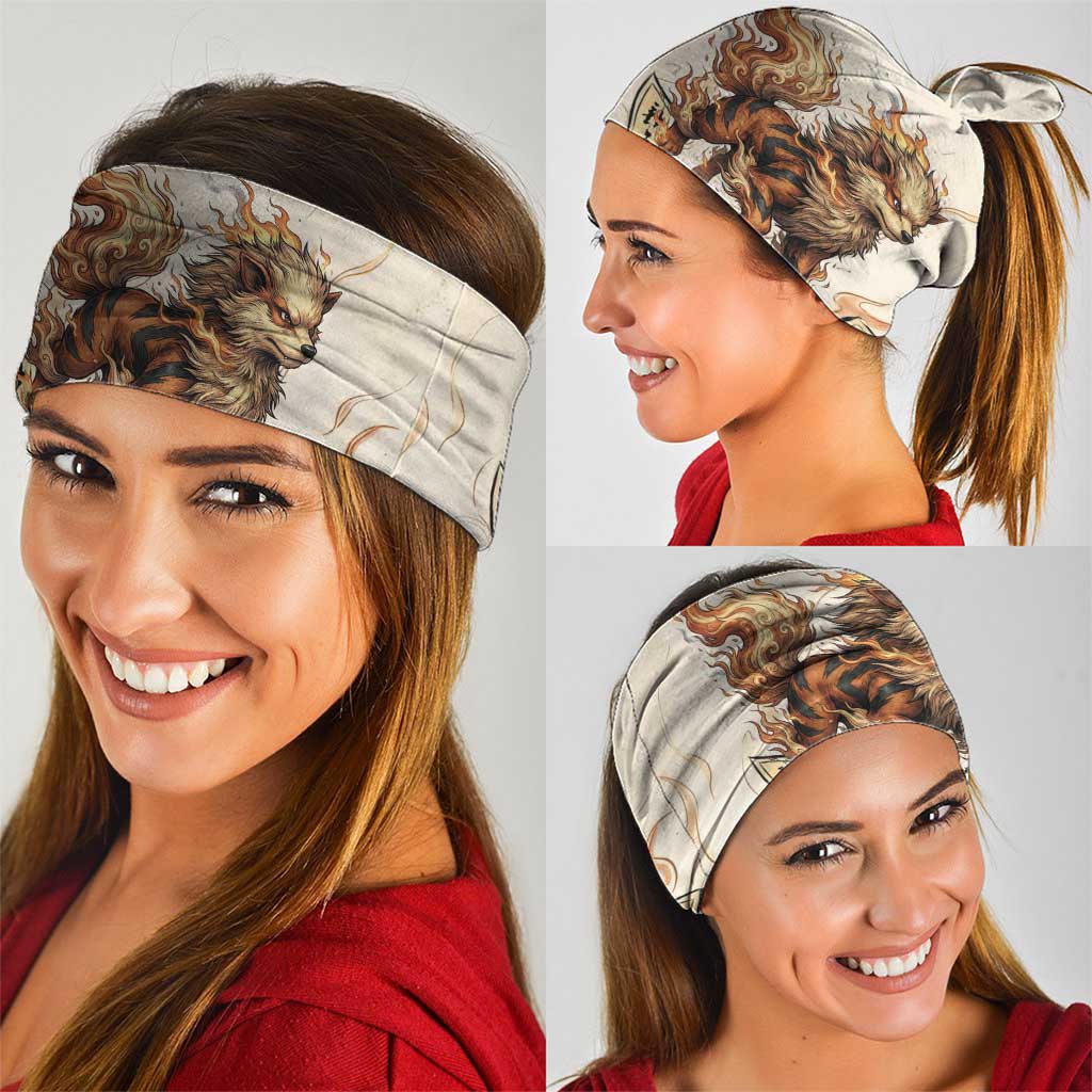 Arcanine Neck Gaiter Japanese Spell Tag Fire Art