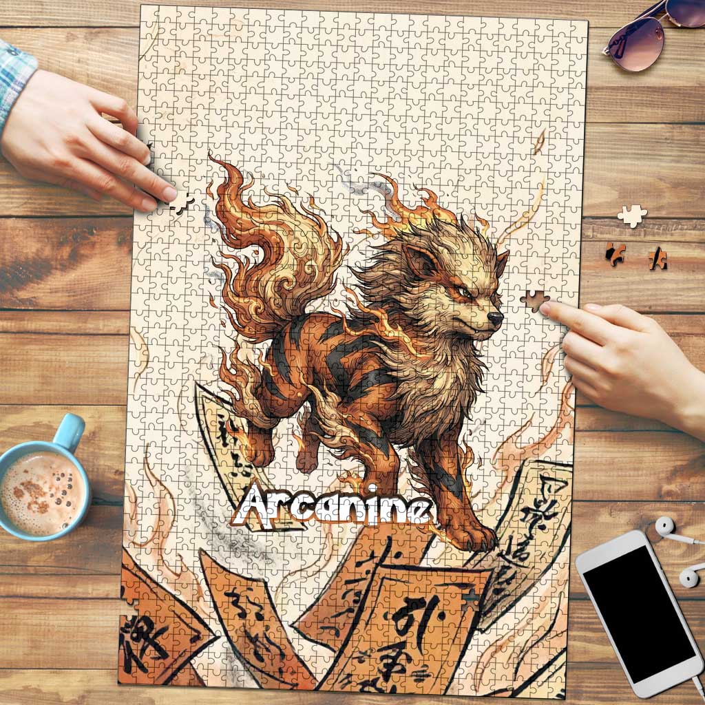 Arcanine Puzzle Japanese Spell Tag Fire Art