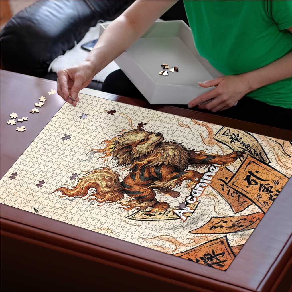 Arcanine Puzzle Japanese Spell Tag Fire Art
