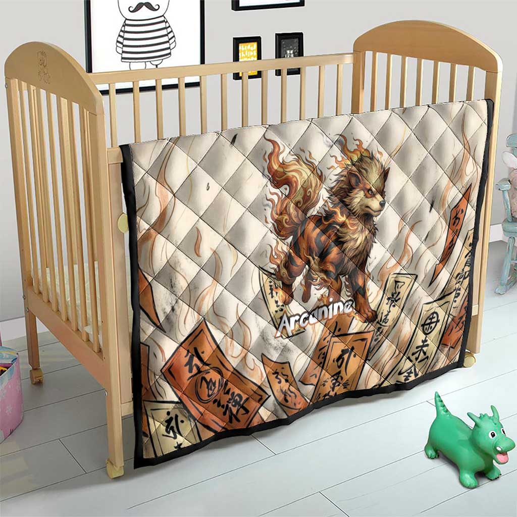 Arcanine Quilt Japanese Spell Tag Fire Art