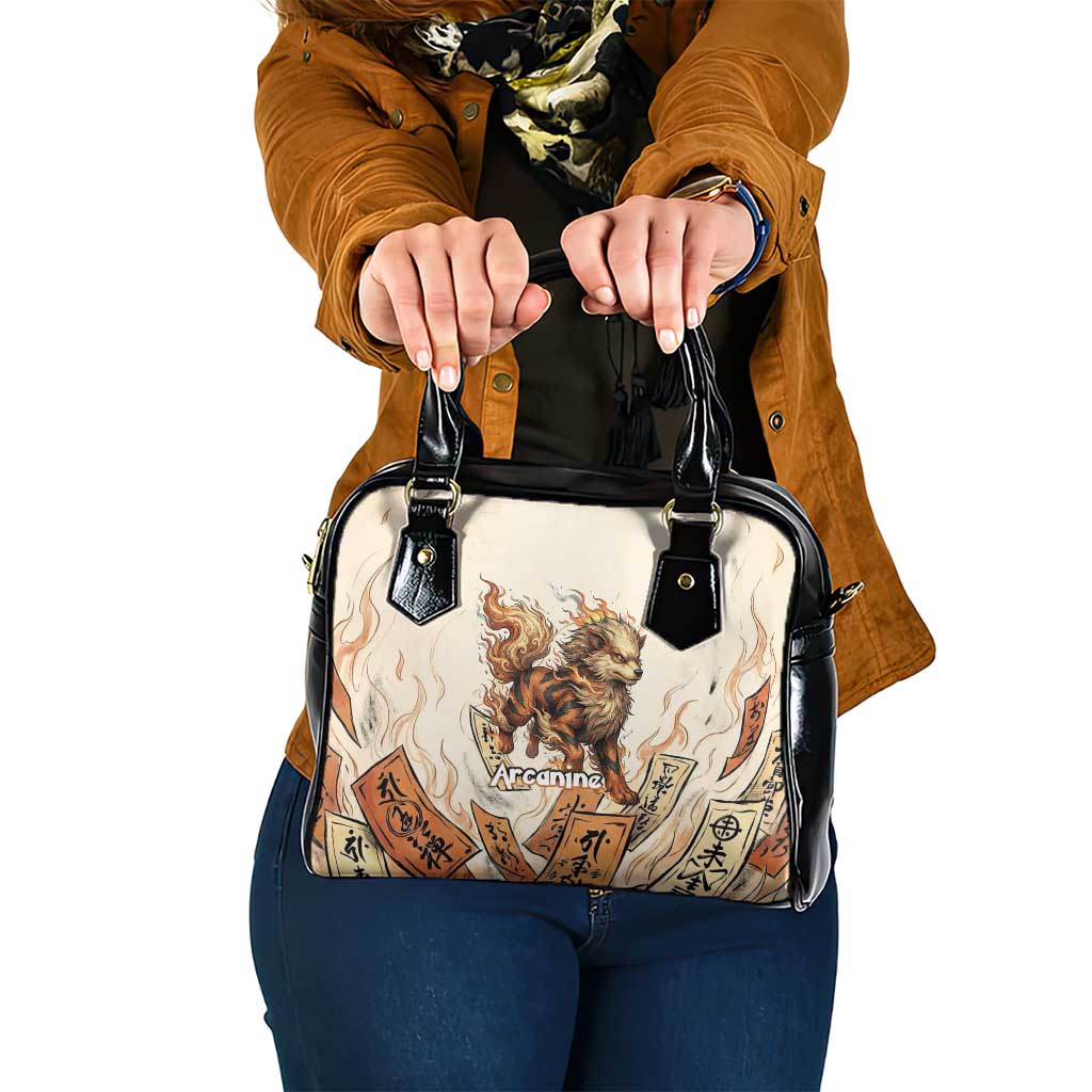 Arcanine Shoulder Handbag Japanese Spell Tag Fire Art