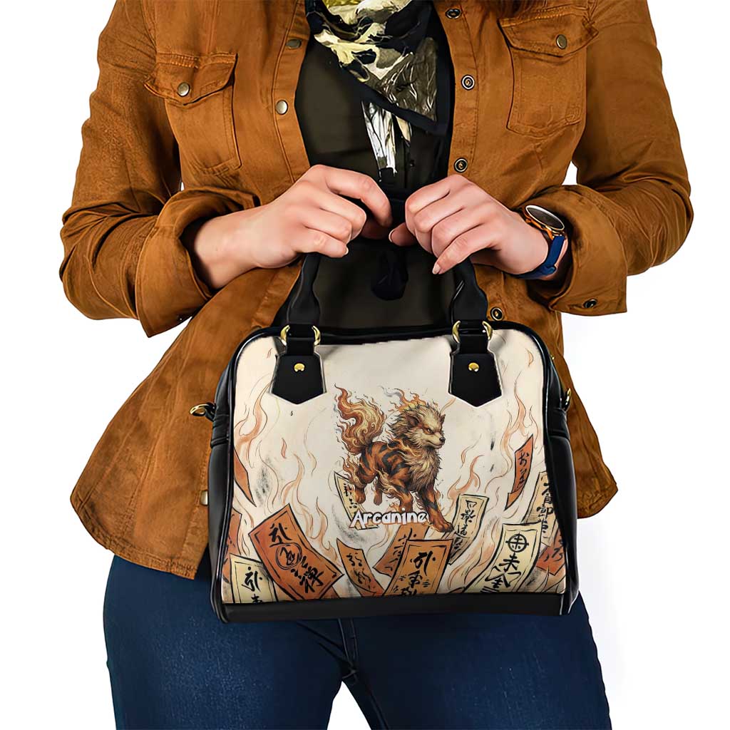 Arcanine Shoulder Handbag Japanese Spell Tag Fire Art