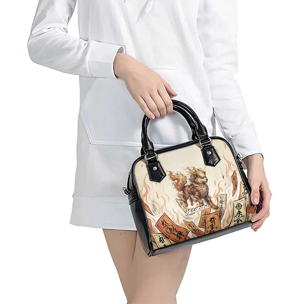 Arcanine Shoulder Handbag Japanese Spell Tag Fire Art