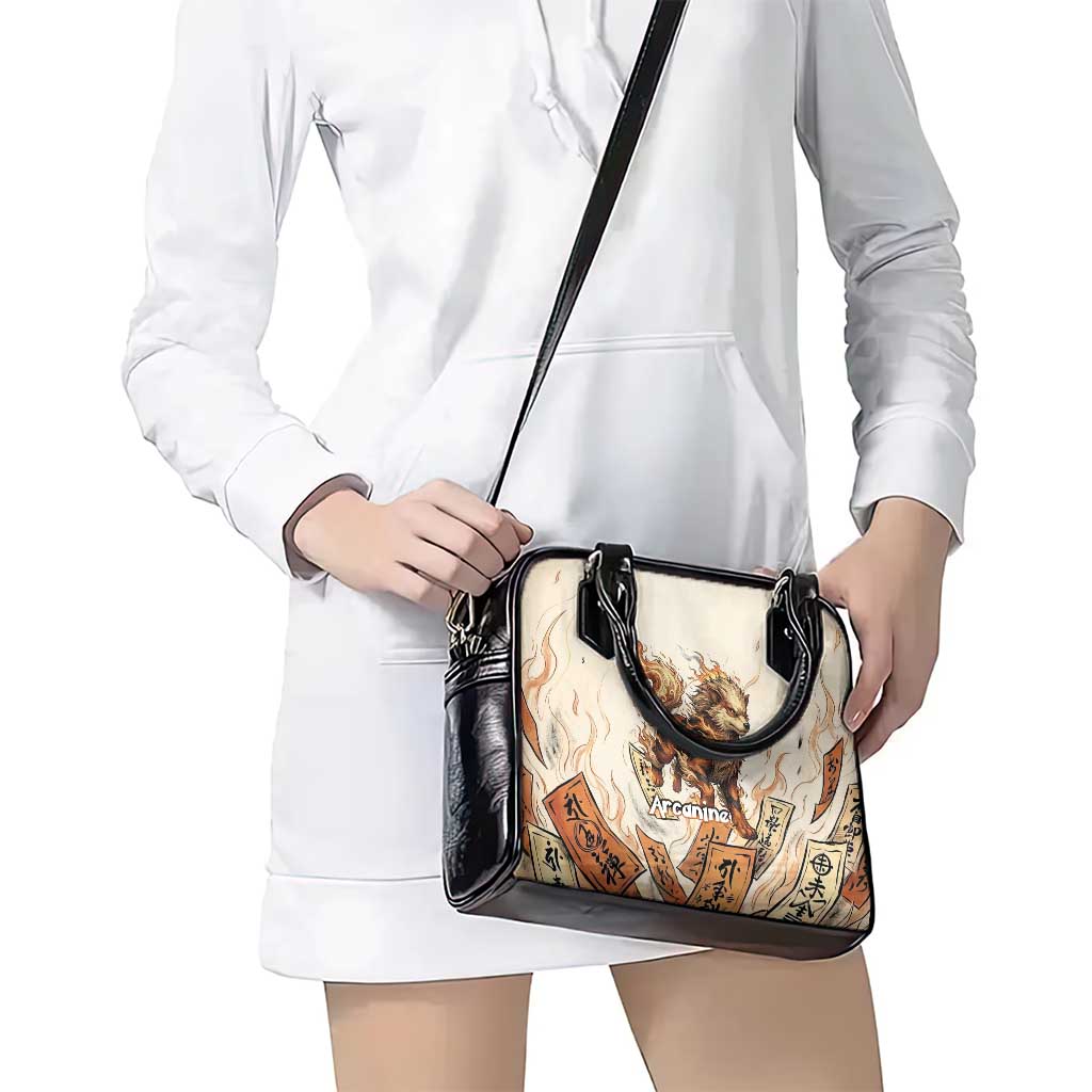 Arcanine Shoulder Handbag Japanese Spell Tag Fire Art