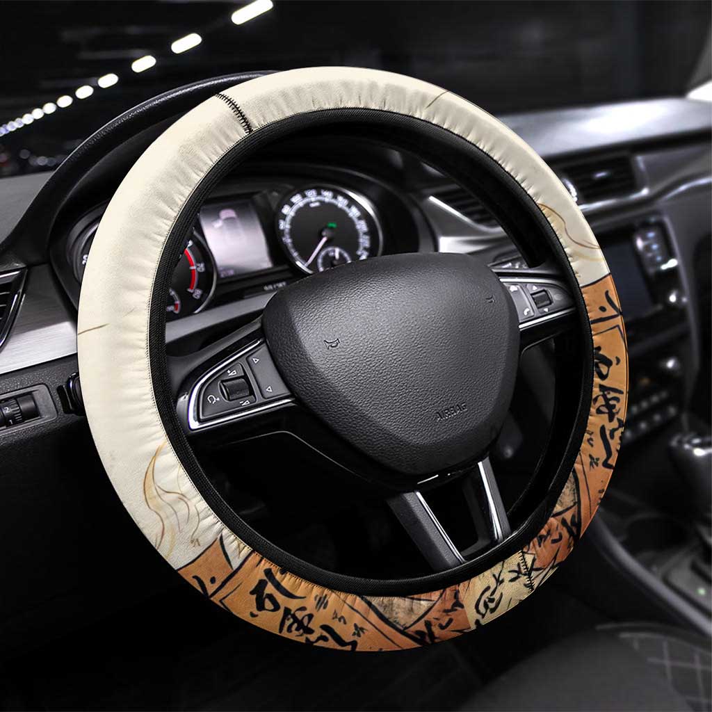 Arcanine Steering Wheel Cover Japanese Spell Tag Fire Art