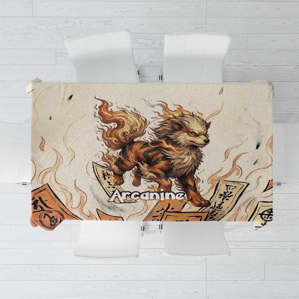 Arcanine Tablecloth Japanese Spell Tag Fire Art