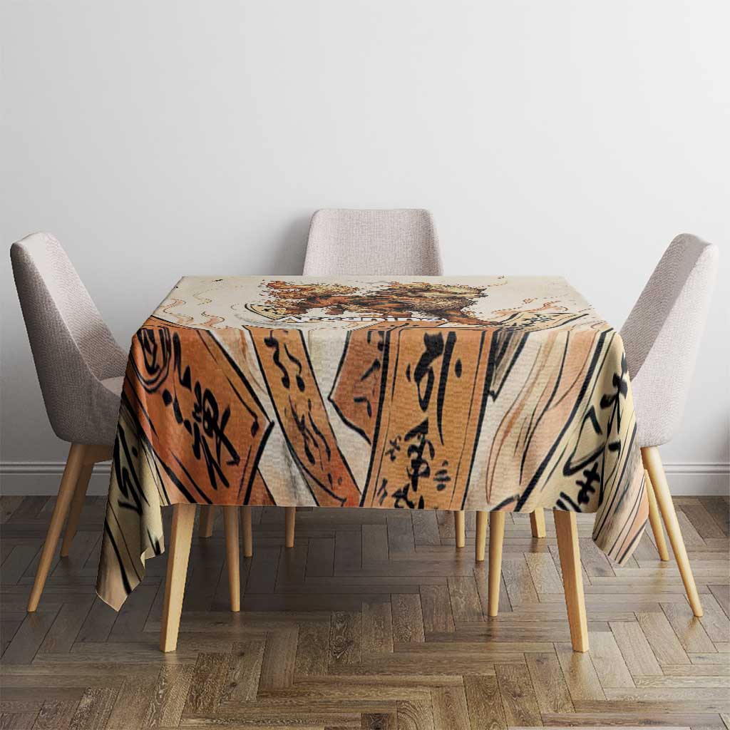 Arcanine Tablecloth Japanese Spell Tag Fire Art