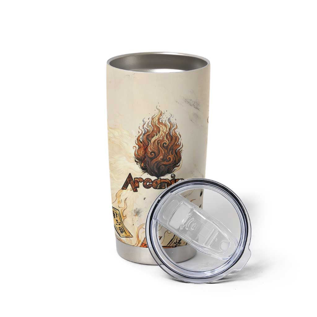 Arcanine Tumbler Cup Japanese Spell Tag Fire Art