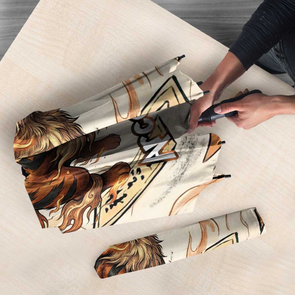 Arcanine Umbrella Japanese Spell Tag Fire Art