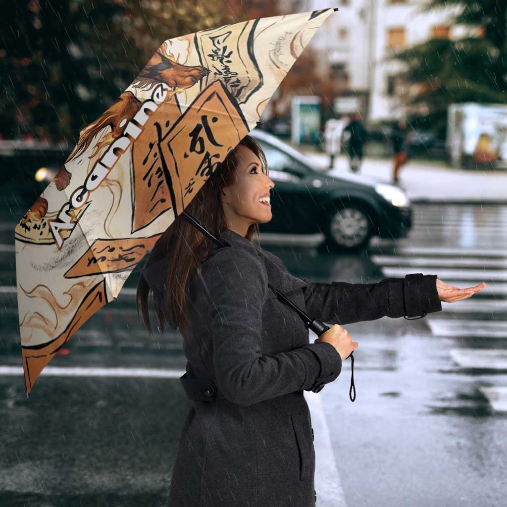 Arcanine Umbrella Japanese Spell Tag Fire Art