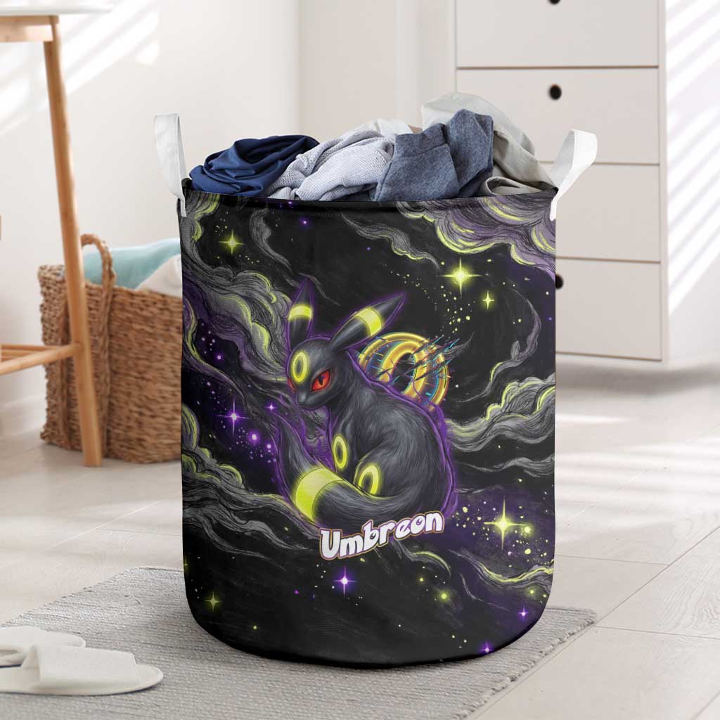 Umbreon Laundry Basket Cosmic Neon Galaxy Art