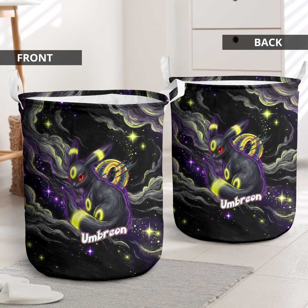 Umbreon Laundry Basket Cosmic Neon Galaxy Art