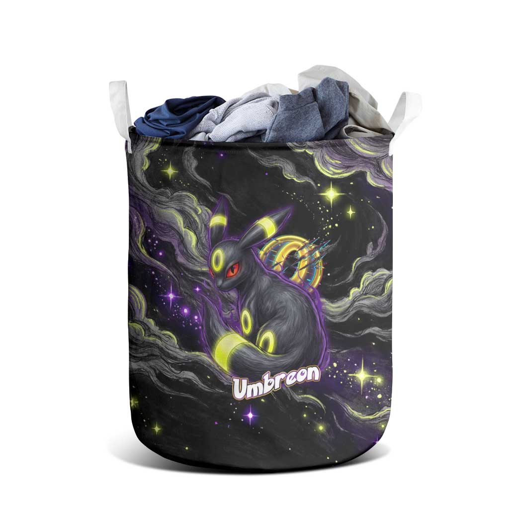 Umbreon Laundry Basket Cosmic Neon Galaxy Art