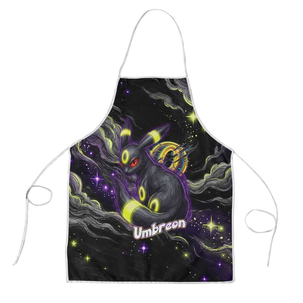 Umbreon Apron Cosmic Neon Galaxy Art