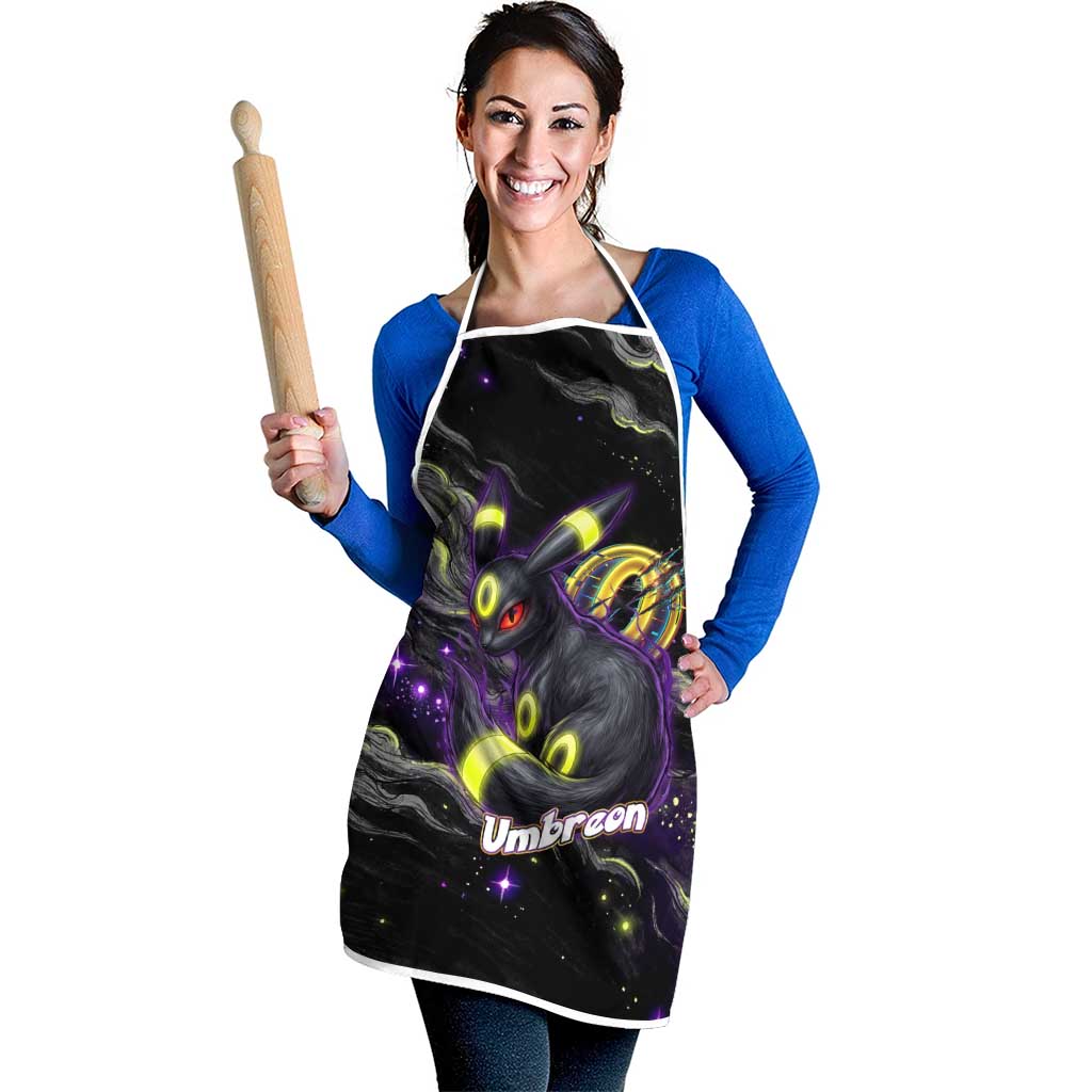 Umbreon Apron Cosmic Neon Galaxy Art