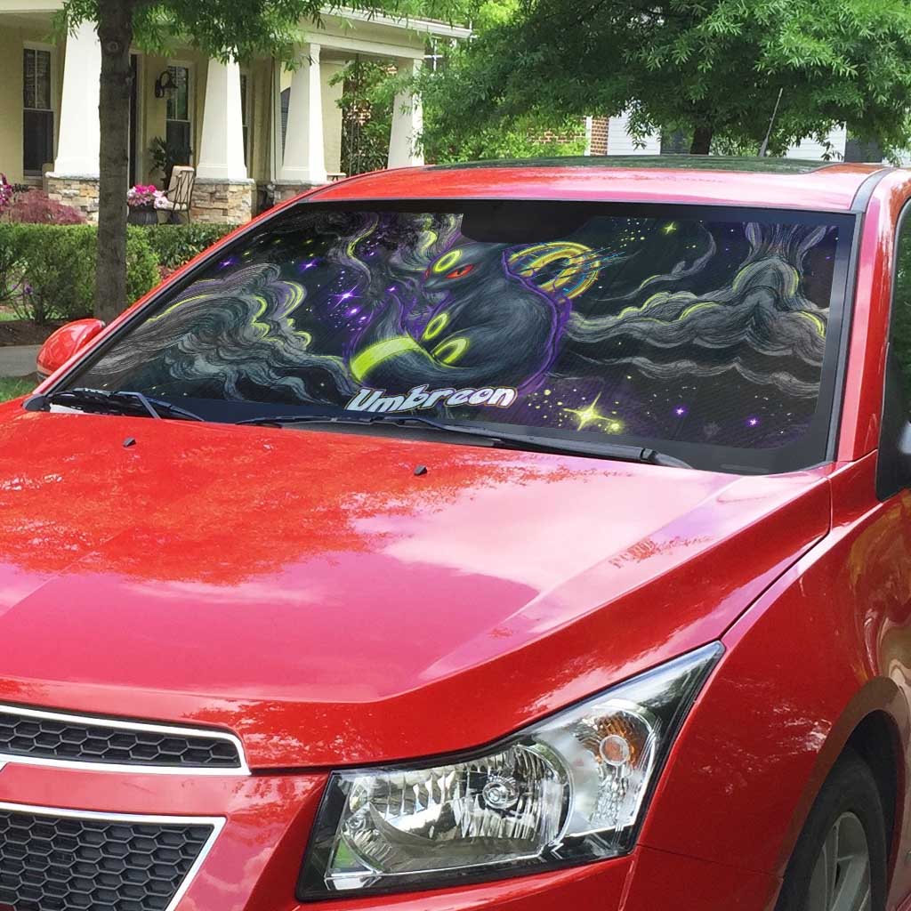 Umbreon Auto Sun Shade Cosmic Neon Galaxy Art