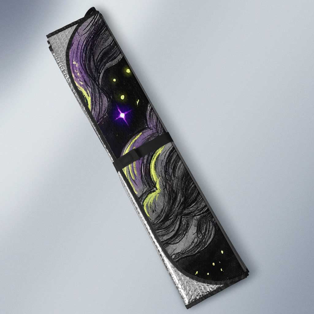Umbreon Auto Sun Shade Cosmic Neon Galaxy Art