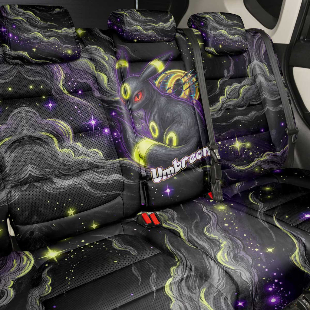 Umbreon Back Car Seat Cover Cosmic Neon Galaxy Art