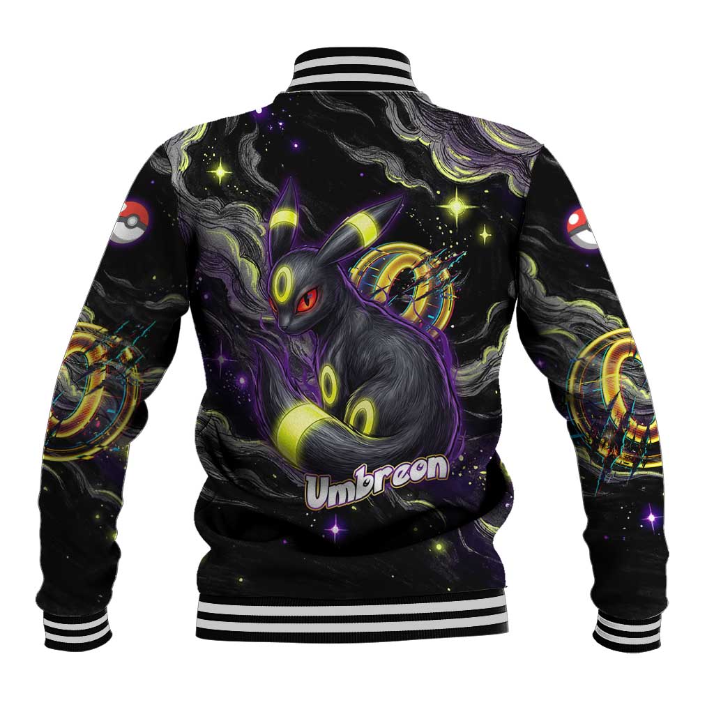 Umbreon Baseball Jacket Cosmic Neon Galaxy Art