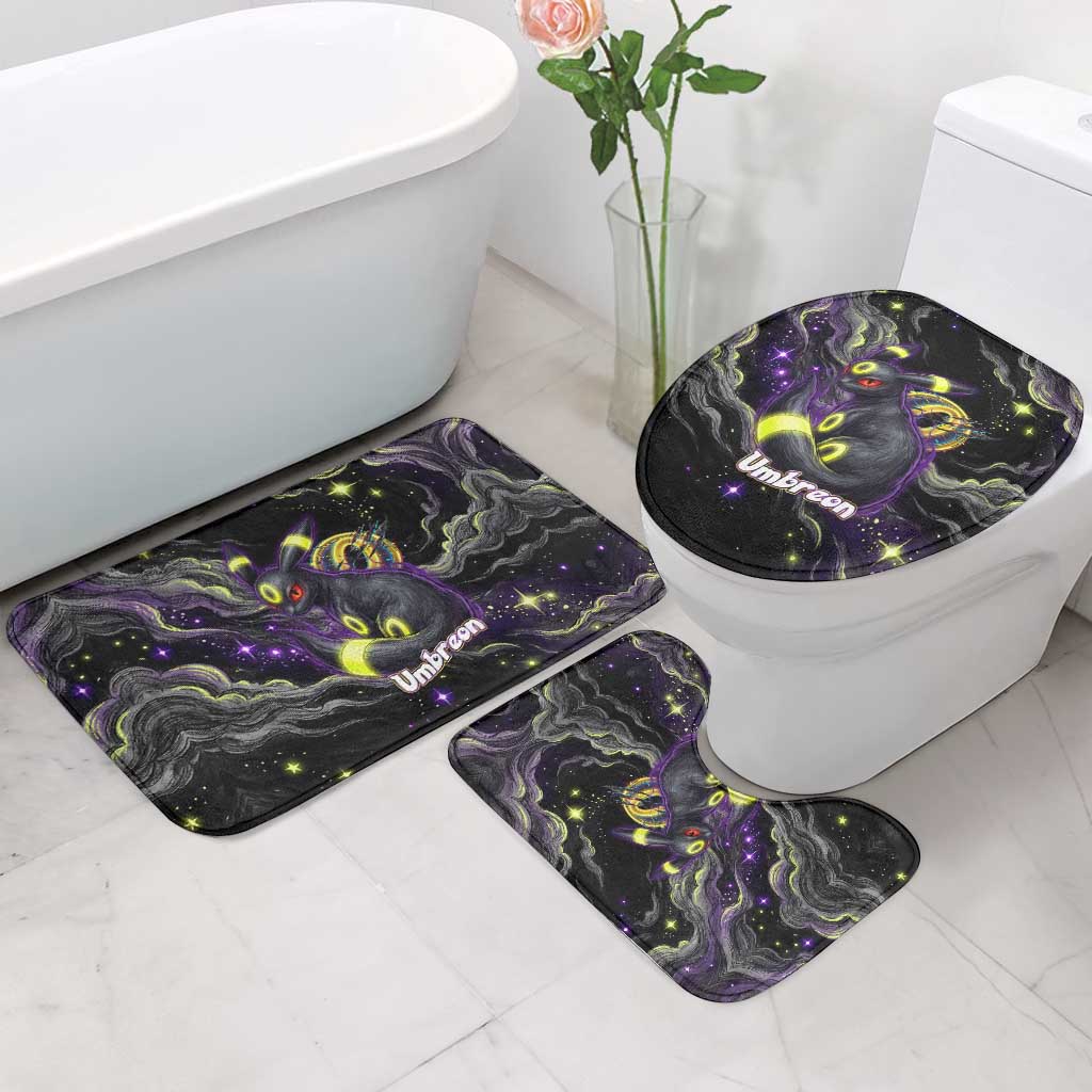 Umbreon Bathroom Set Cosmic Neon Galaxy Art