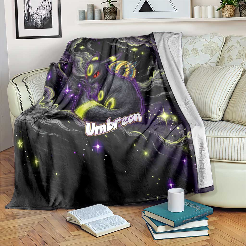Umbreon Blanket Cosmic Neon Galaxy Art