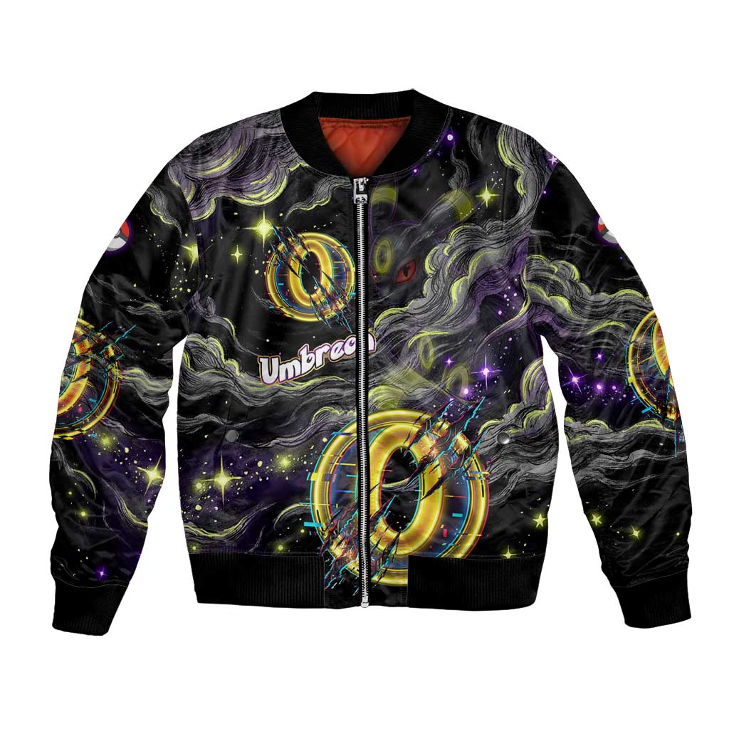 Umbreon Bomber Jacket Cosmic Neon Galaxy Art