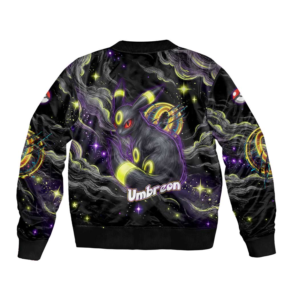 Umbreon Bomber Jacket Cosmic Neon Galaxy Art