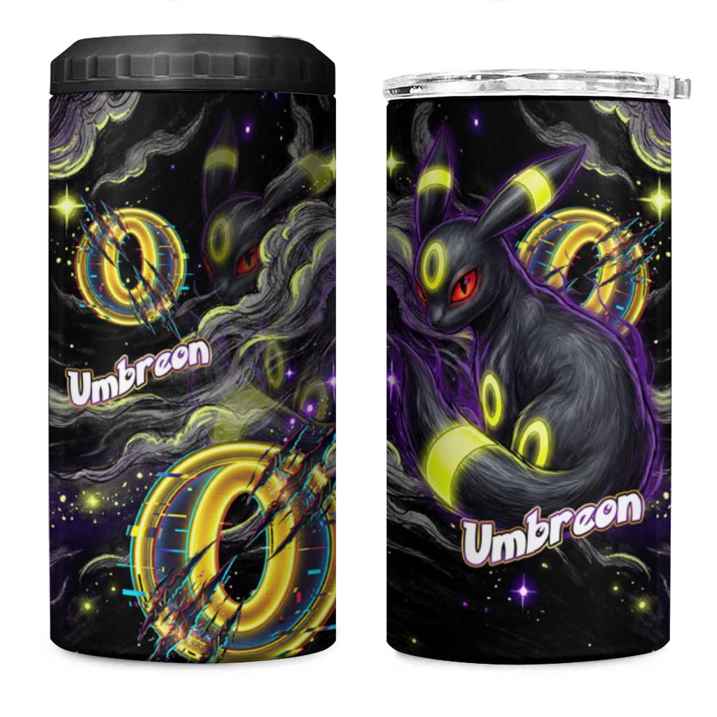 Umbreon 4 in 1 Can Cooler Tumbler Cosmic Neon Galaxy Art