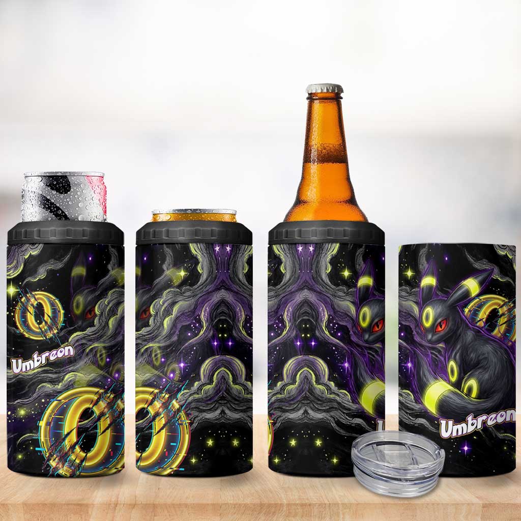 Umbreon 4 in 1 Can Cooler Tumbler Cosmic Neon Galaxy Art