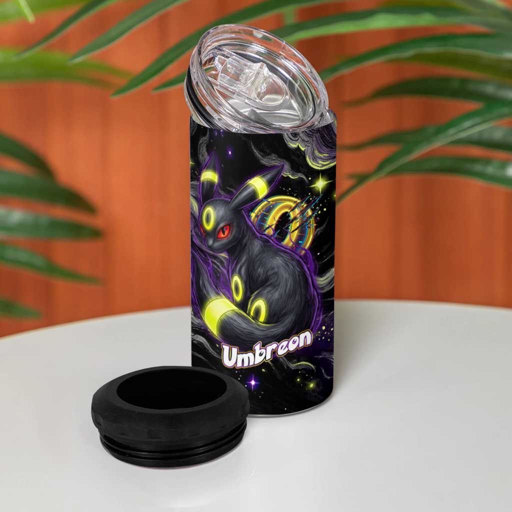 Umbreon 4 in 1 Can Cooler Tumbler Cosmic Neon Galaxy Art