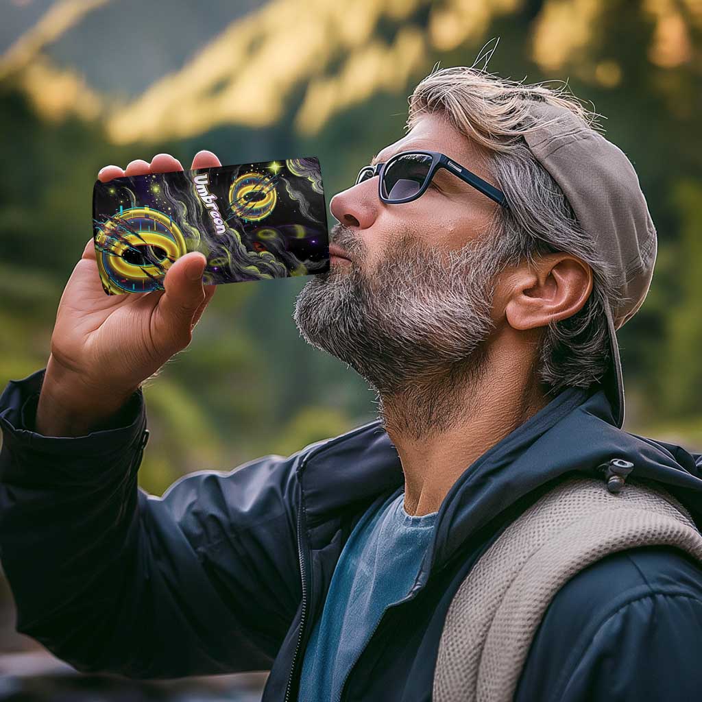 Umbreon 4 in 1 Can Cooler Tumbler Cosmic Neon Galaxy Art