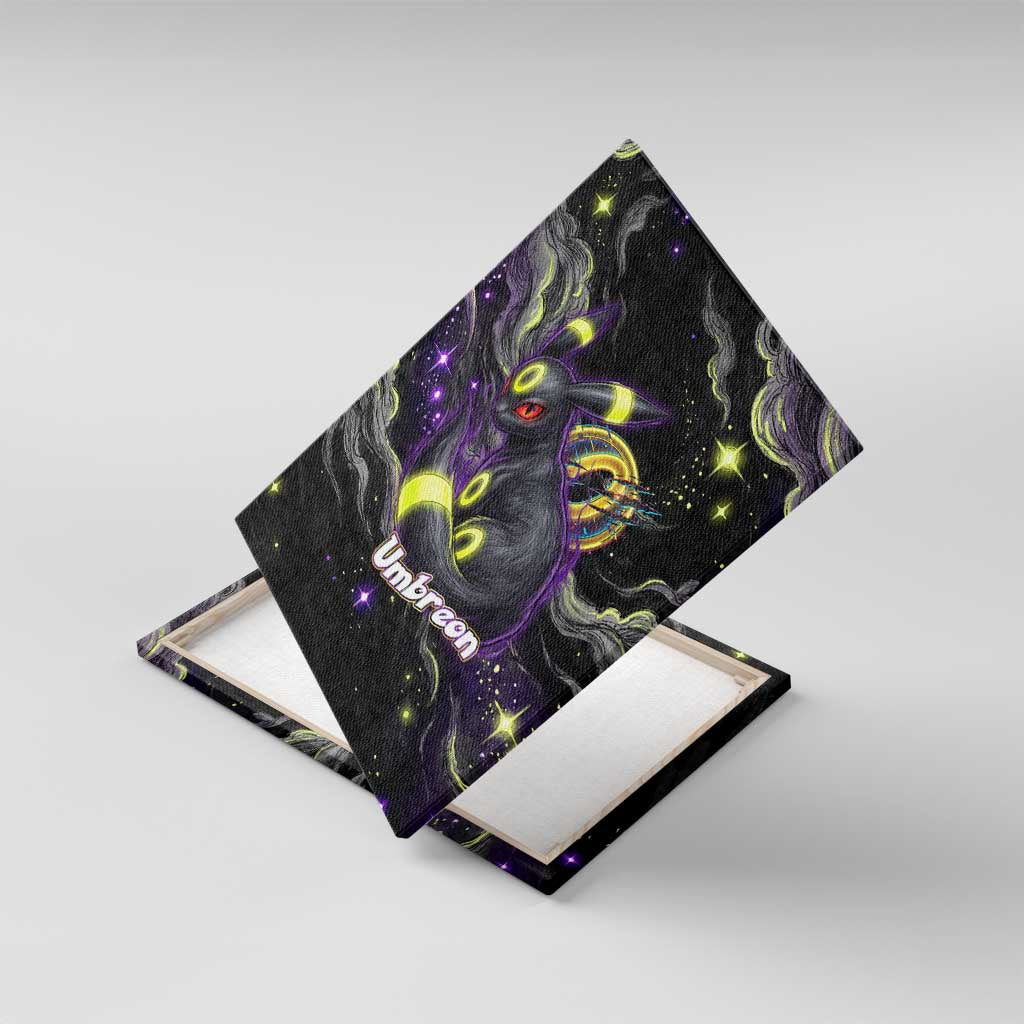 Umbreon Canvas Wall Art Cosmic Neon Galaxy Art