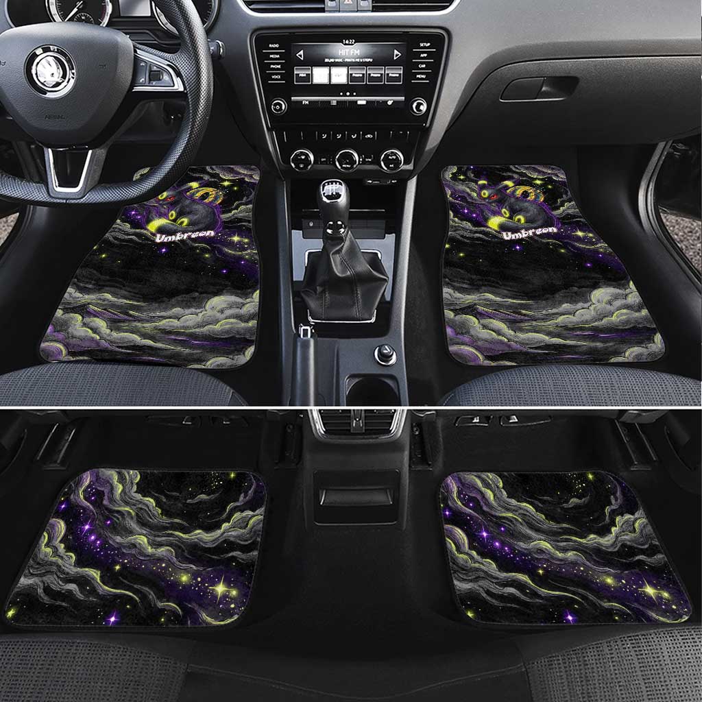 Umbreon Car Mats Cosmic Neon Galaxy Art