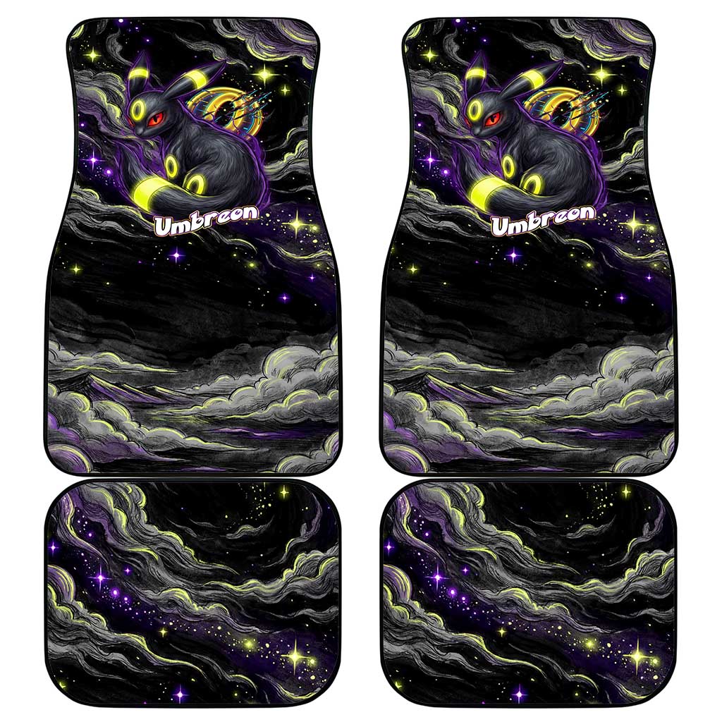 Umbreon Car Mats Cosmic Neon Galaxy Art
