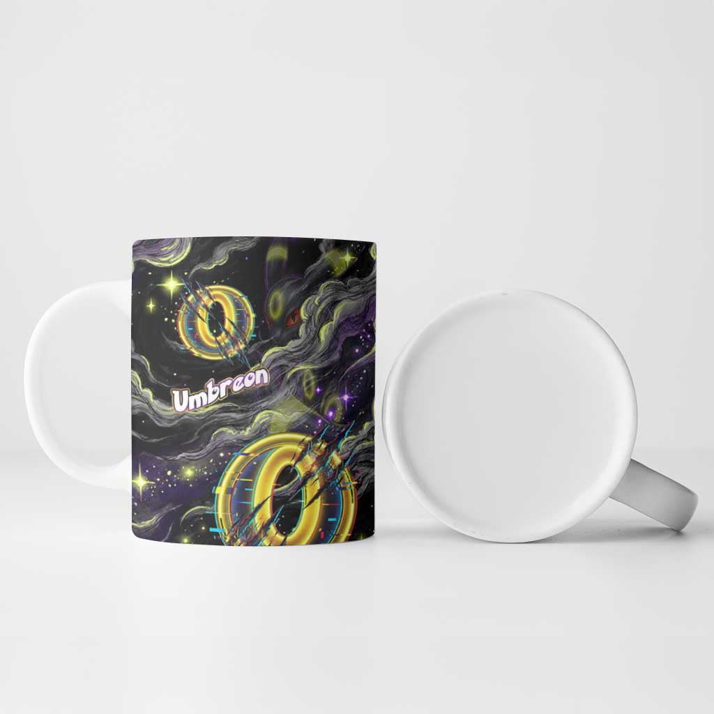 Umbreon Ceramic Mug Cosmic Neon Galaxy Art