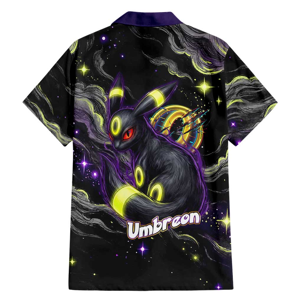 Umbreon Family Matching Tank Maxi Dress and Hawaiian Shirt Cosmic Neon Galaxy Art