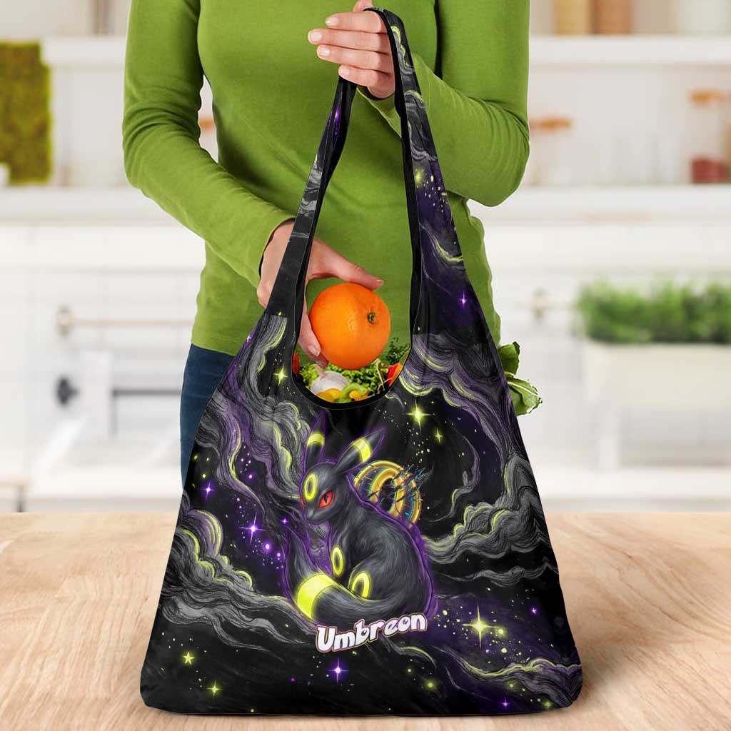 Umbreon Grocery Bag Cosmic Neon Galaxy Art